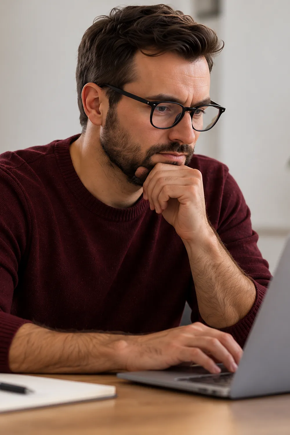 Marketing specialist reviewing a store's results on a laptop