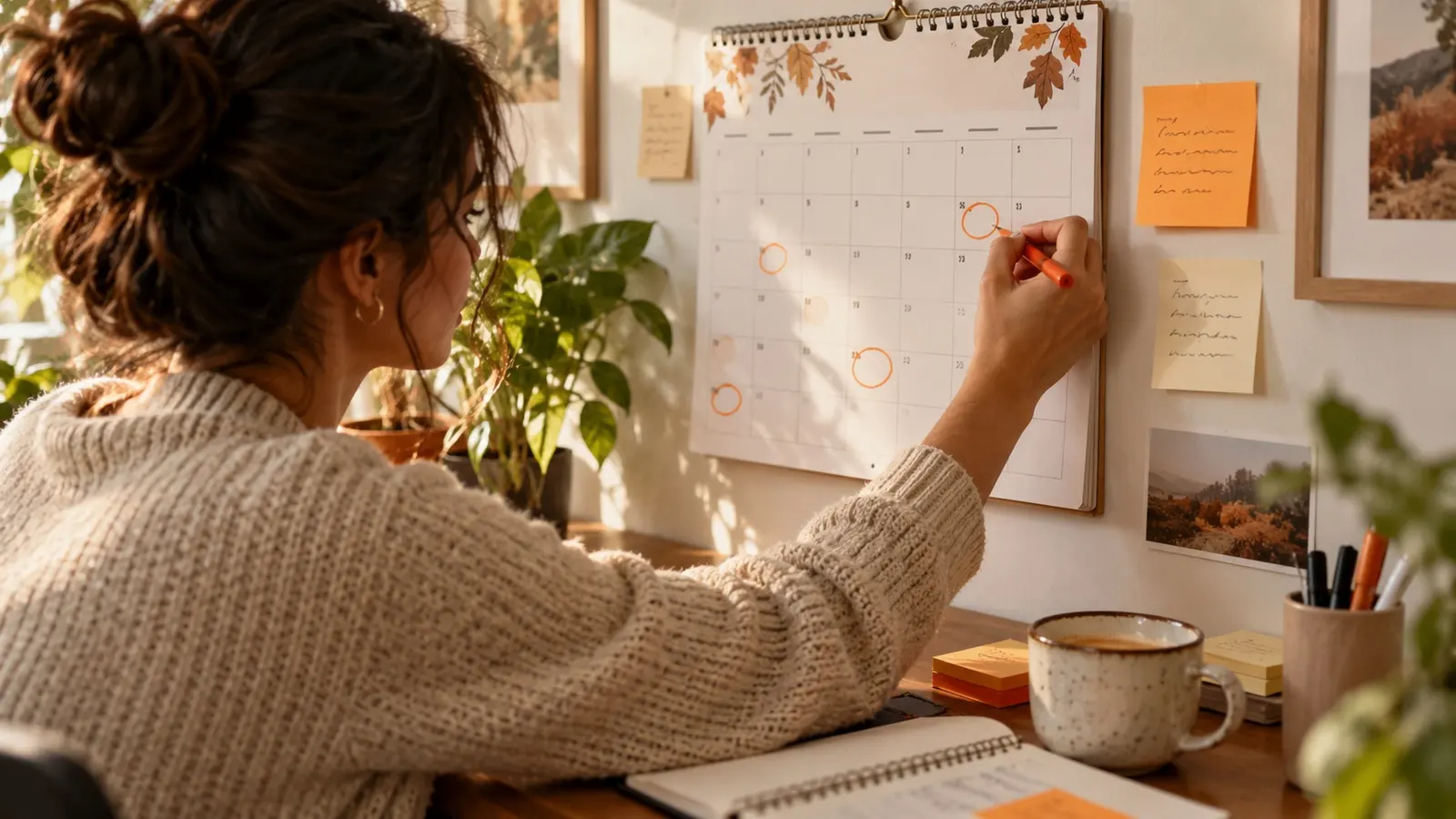 November calendar with key sales days circled