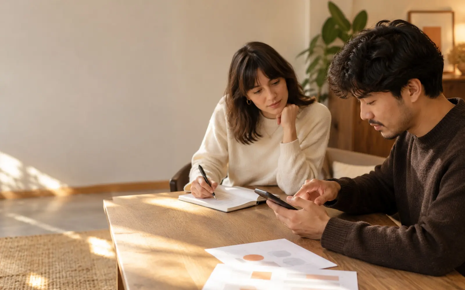 UX researcher taking notes during a user test